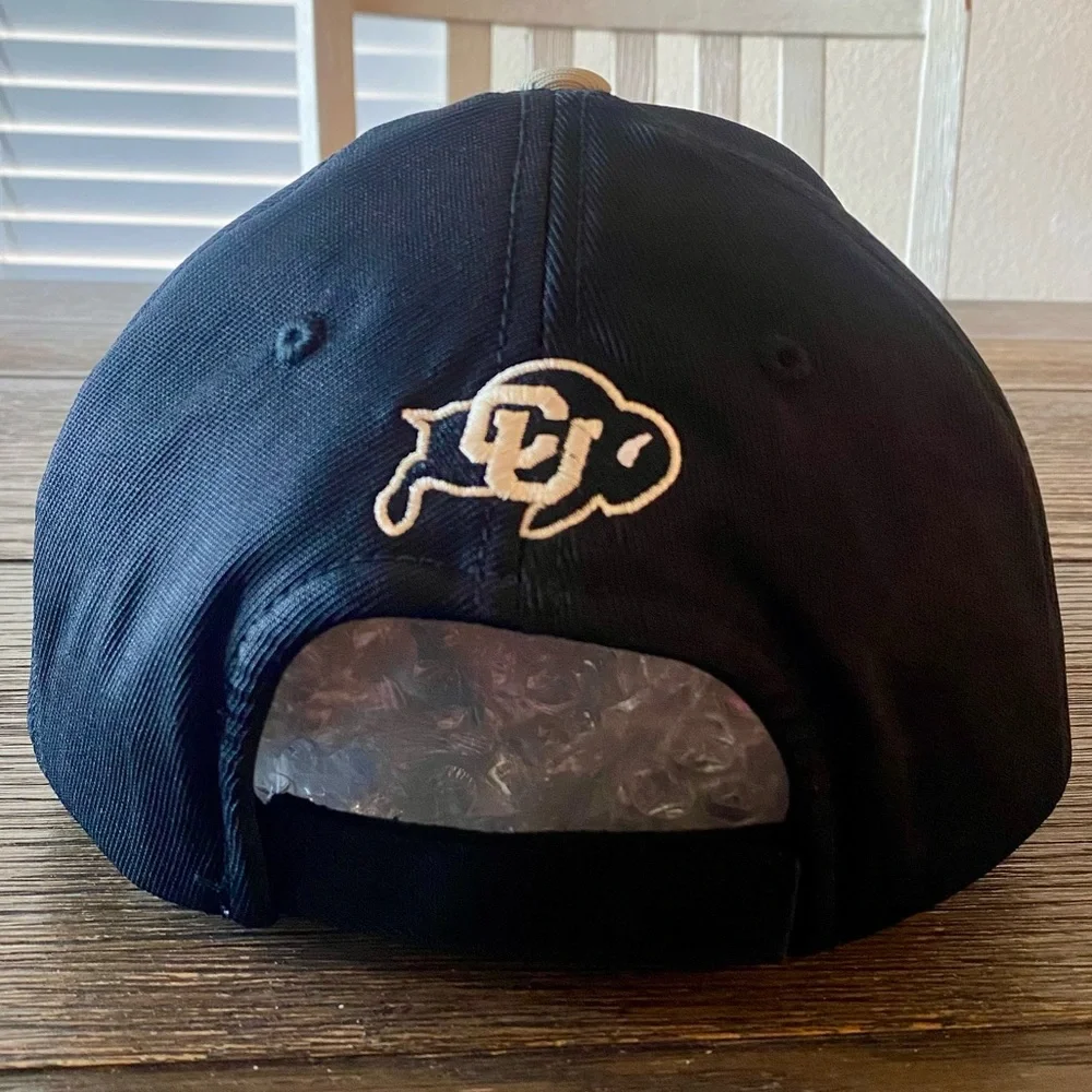 University of Colorado Hat Cap Collegiate Headwear Strap Back Black Gold Buffalo
